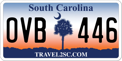 SC license plate OVB446