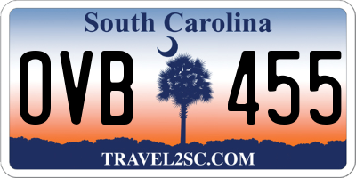 SC license plate OVB455