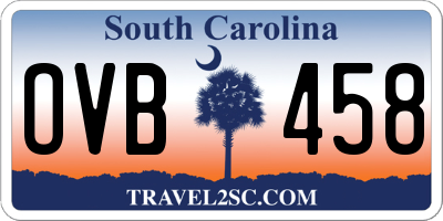 SC license plate OVB458
