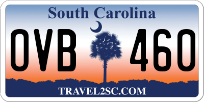 SC license plate OVB460