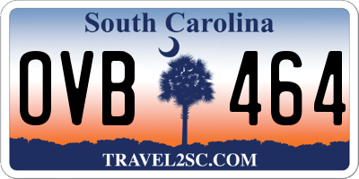 SC license plate OVB464