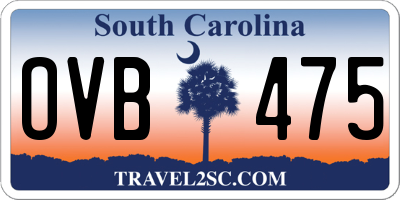 SC license plate OVB475