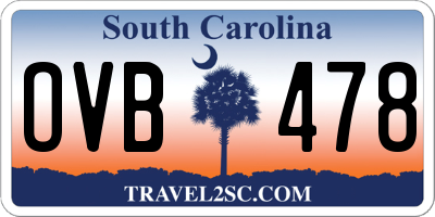 SC license plate OVB478