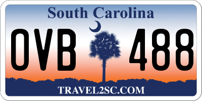 SC license plate OVB488
