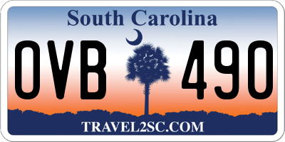 SC license plate OVB490
