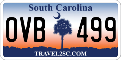 SC license plate OVB499