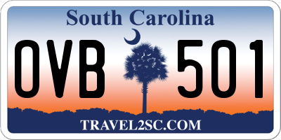 SC license plate OVB501