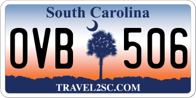 SC license plate OVB506