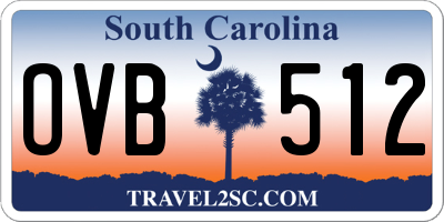 SC license plate OVB512