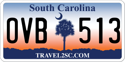 SC license plate OVB513