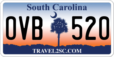 SC license plate OVB520