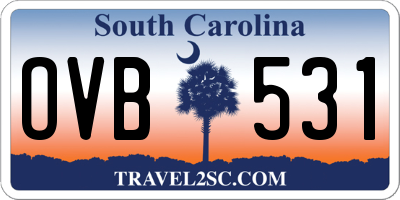 SC license plate OVB531