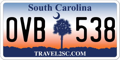 SC license plate OVB538