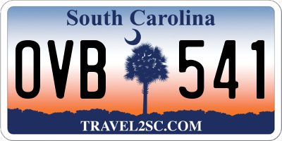 SC license plate OVB541