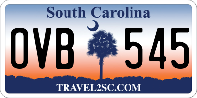 SC license plate OVB545