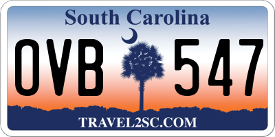 SC license plate OVB547