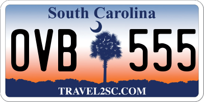 SC license plate OVB555