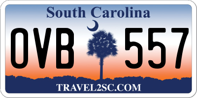 SC license plate OVB557
