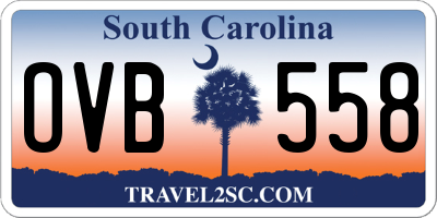 SC license plate OVB558
