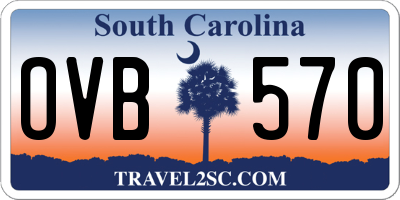 SC license plate OVB570