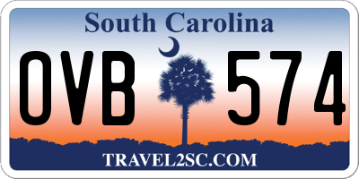 SC license plate OVB574