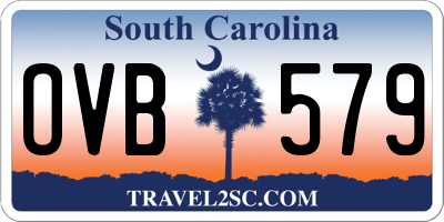SC license plate OVB579