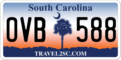SC license plate OVB588
