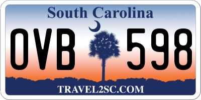 SC license plate OVB598