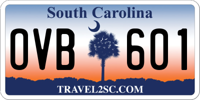 SC license plate OVB601