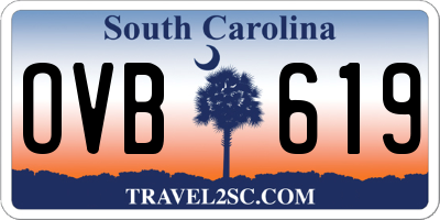 SC license plate OVB619