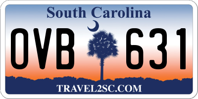 SC license plate OVB631