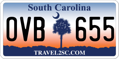 SC license plate OVB655