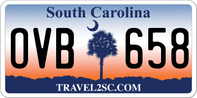 SC license plate OVB658