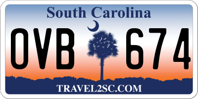 SC license plate OVB674