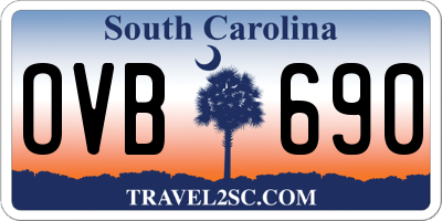 SC license plate OVB690