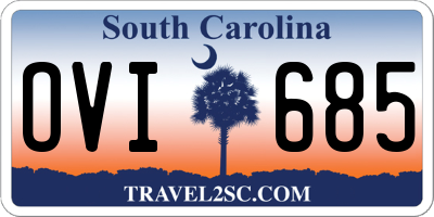 SC license plate OVI685