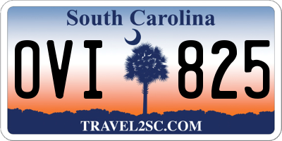 SC license plate OVI825
