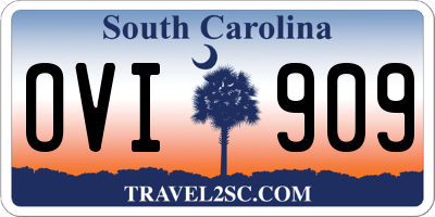 SC license plate OVI909