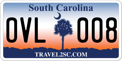 SC license plate OVL008