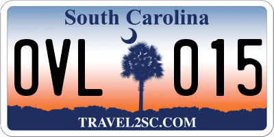 SC license plate OVL015