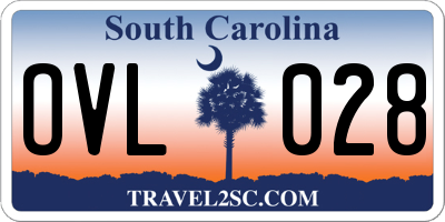 SC license plate OVL028
