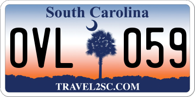SC license plate OVL059