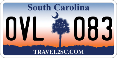 SC license plate OVL083