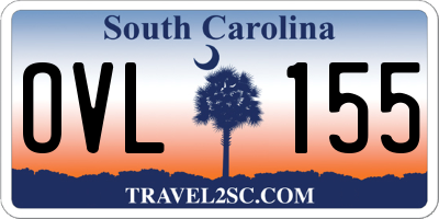 SC license plate OVL155
