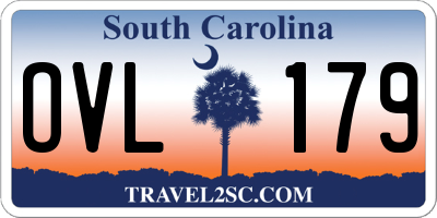 SC license plate OVL179