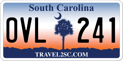 SC license plate OVL241