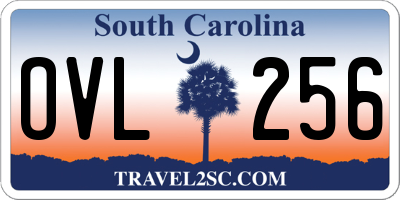 SC license plate OVL256