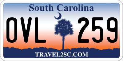 SC license plate OVL259