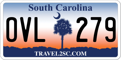 SC license plate OVL279