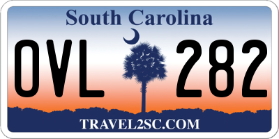 SC license plate OVL282